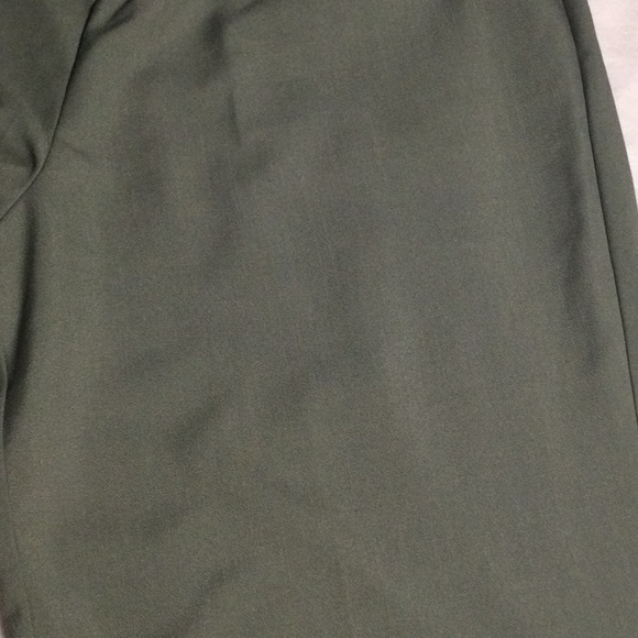 🍎 BRIGGS NEW YORK KHAKI GREEN SLACKS with ELASTIC WAISTBAND - Picture 2 of 16